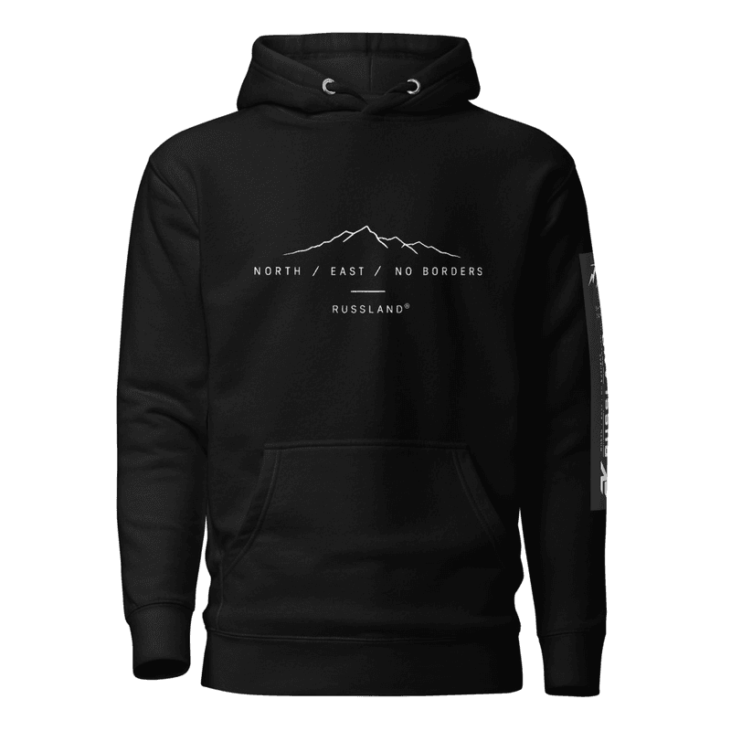 RL-003 North / East / No Borders Hoodie, Black